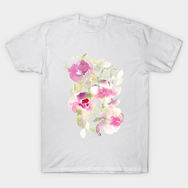 Persephone Rose Watercolor Collection T-Shirt by Harpleydesign